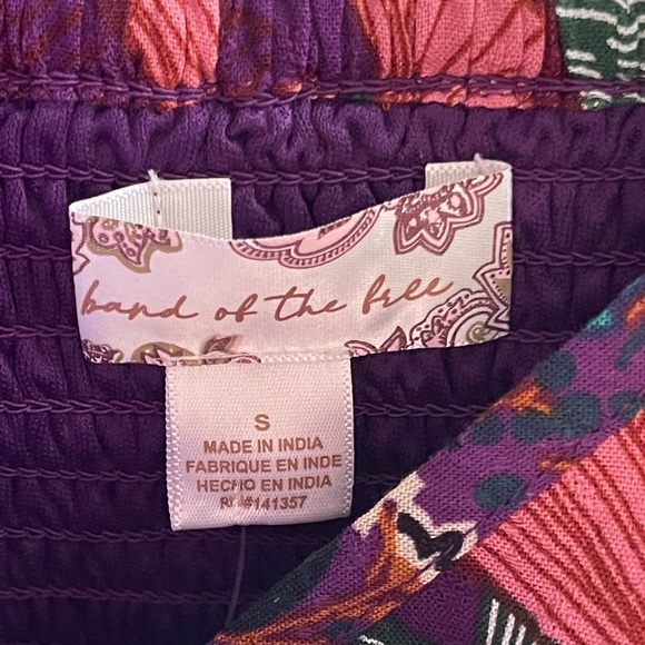 NWT Band of the Free MARGAUX PURPLE MIXED FLORAL MINI Ruffle Boho DRESS - Picture 5 of 11